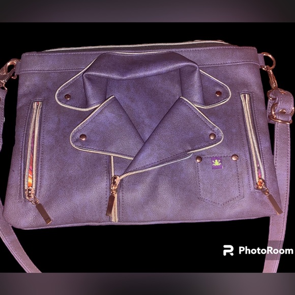 Faux Leather Jacket handbag - Picture 9 of 11